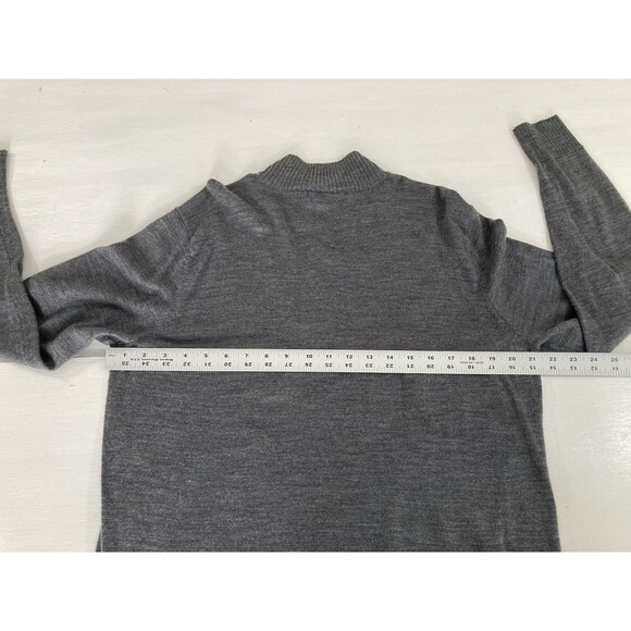 Smartwool Sweater Men’s L Gray Kiva Ridge Half-Zip Merino Wool Pullover Preppy - Picture 10 of 11